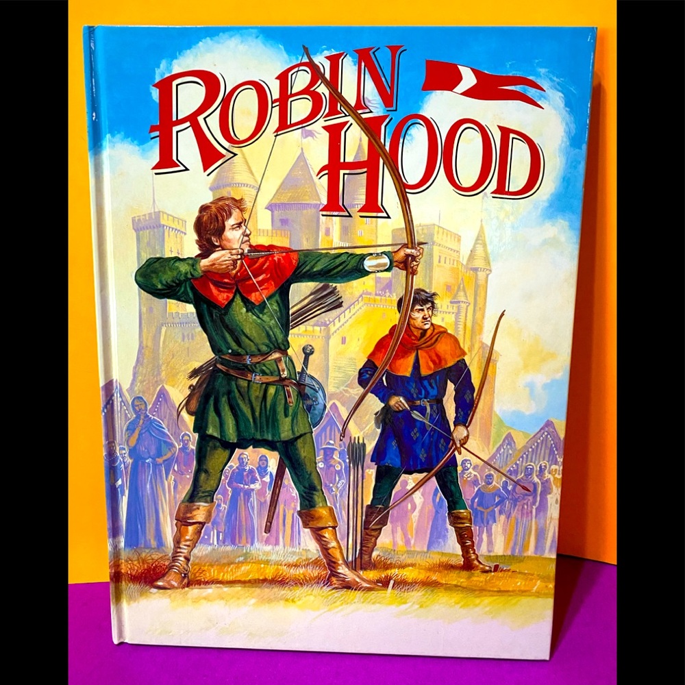 ROBIN HOOD VINTAGE 90s HARDCOVER BOOK GREAT ILLUSTRATIONS DERRYDALE  BOOKS